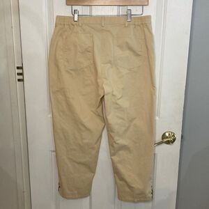 Ruby Rd tan pants with shell like accents in brown, size 12